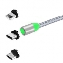 3-in-1 Universal Micro Usb, Type-c, 8 Pin Magnetic Charging Data Cable
