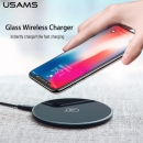 Usams Us-cd55 Carbon Fiber Mini Qi Wireless Charger 10w Quick Charging